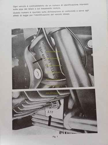 Moto Guzzi Nuovo Falcone 500 1976 manuale officina italiano originale