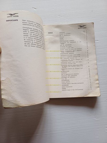 Moto Guzzi Nuovo Falcone 500 Militare 1970 manuale uso manutenzione …