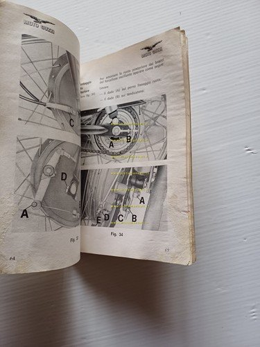 Moto Guzzi Nuovo Falcone 500 Militare 1970 manuale uso manutenzione …