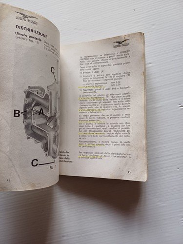Moto Guzzi Nuovo Falcone 500 Militare 1970 manuale uso manutenzione …