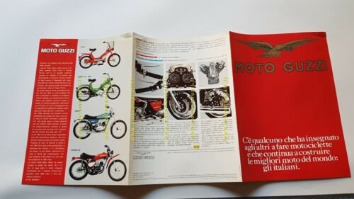 Moto Guzzi produzione gamma modelli 1975 depliant ITALIANO originale