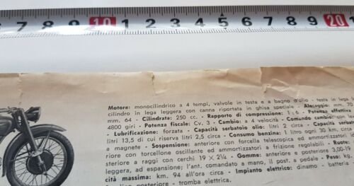 Moto Guzzi produzione modelli 1954 depliant originale brochure