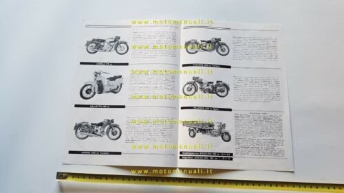 Moto Guzzi Produzione Modelli 1957 depliant brochure catalogo originale