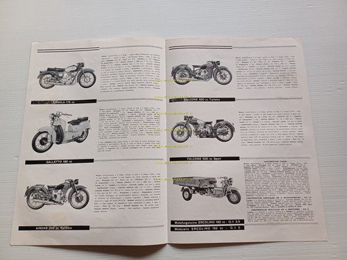Moto Guzzi Produzione Modelli 1957 depliant catalogo italiano originale