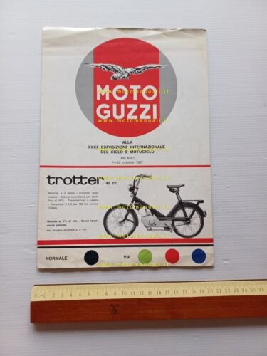 MOTO GUZZI produzione modelli 1967-68 depliant ITALIANO originale