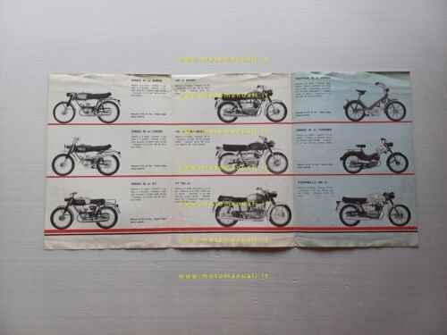MOTO GUZZI produzione modelli 1967-68 depliant ITALIANO originale