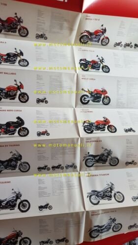 MOTO GUZZI produzione modelli 2005 depliant poster originale italiano brochure