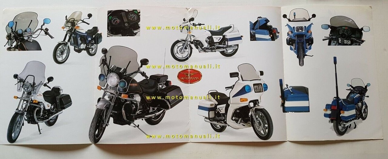 MOTO GUZZI Servizi Speciali Polizia 1991 depliant originale motorcycle brochure