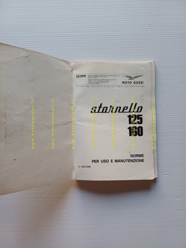 Moto Guzzi Stornello 125 - 160 1971 manuale uso manutenzione …