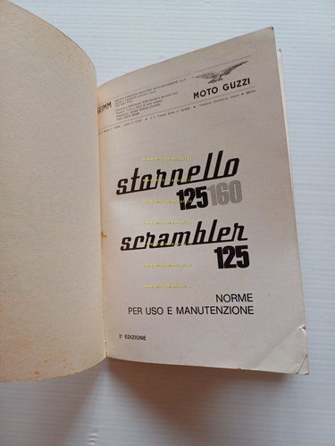 Moto Guzzi Stornello 125-160 - 125 Scrambler 1973 manuale uso …