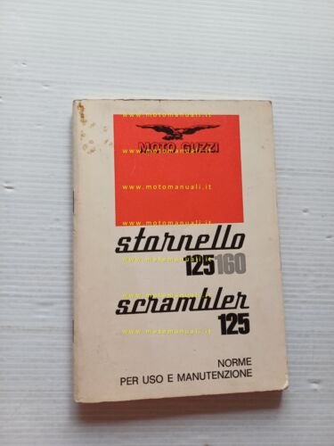 Moto Guzzi Stornello 125-160-Scrambler 1974 manuale uso manutenzione originale