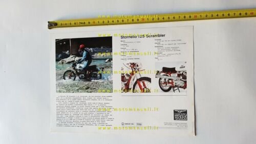 MOTO GUZZI Stornello 125 Scrambler 1973 depliant originale brochure