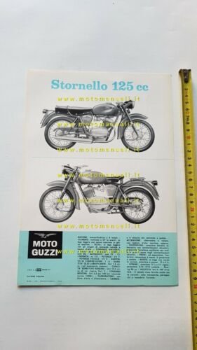 MOTO GUZZI Stornello 125 Turismo 1962 depliant originale brochure