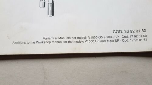Moto Guzzi Strada 1000 1993 varianti manuale officina 1000 SP-G5