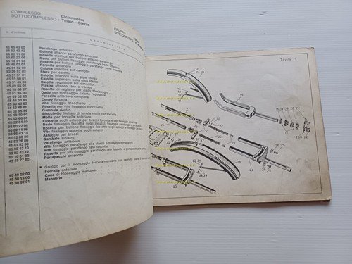 Moto Guzzi Trotter 40 1968 catalogo ricambi originale