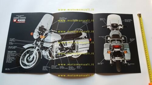 MOTO GUZZI V 1000 I-Convert 1975 depliant originale ENGLISH brochure