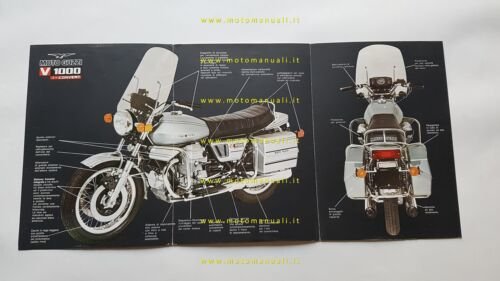 MOTO GUZZI V 1000 Idroconvert 1975 depliant originale