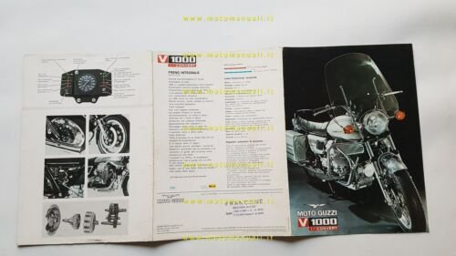 MOTO GUZZI V 1000 Idroconvert 1975 depliant originale
