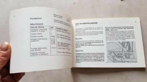 Moto Guzzi V 35 III 1985 manuale uso manutenzione originale …