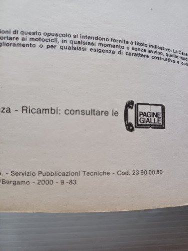 Moto Guzzi V 35C - V 50C 1983 manuale uso …