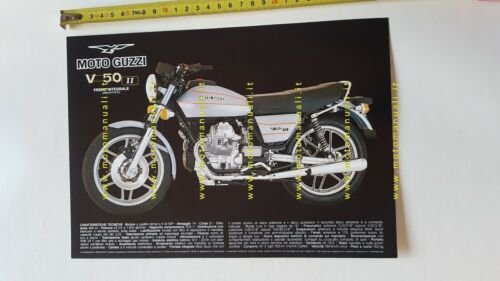 MOTO GUZZI V 50 II 1979 depliant originale italiano motorcycle …