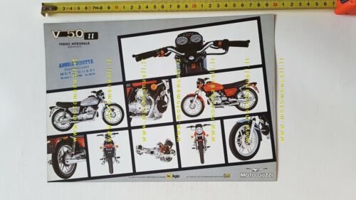 MOTO GUZZI V 50 II 1979 depliant originale italiano motorcycle …