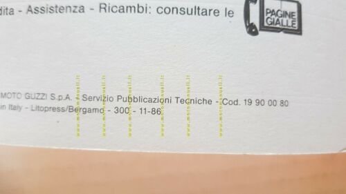 Moto Guzzi V 50 III 500 1986 manuale uso originale …