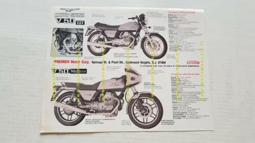 Moto Guzzi V 50 Monza - V50 III 1981 depliant …