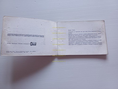 Moto Guzzi V 50 Monza 1981 manuale uso manutenzione originale …