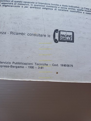 Moto Guzzi V 50 Monza 1981 manuale uso manutenzione originale …