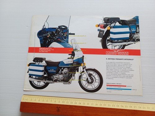 MOTO GUZZI V 50 Polizia depliant originale italiano