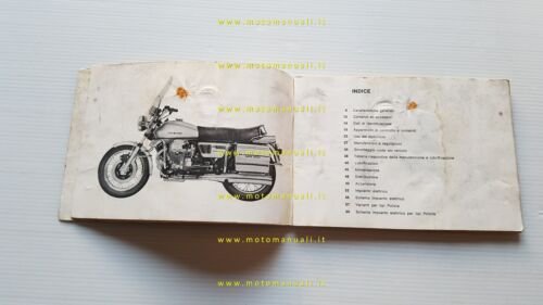 Moto Guzzi V1000 I-Convert 1976 manuale uso manutenzione italiano originale