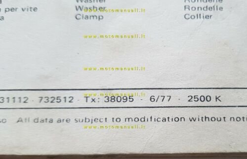 Moto Guzzi V35 -V50 1977 catalogo ricambi originale spare parts …