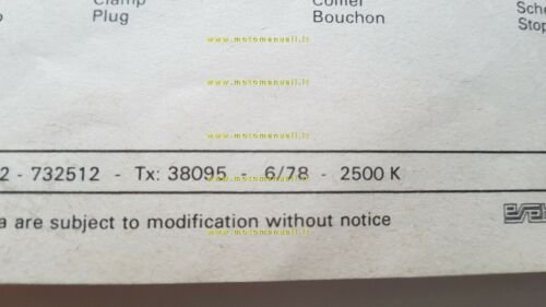 Moto Guzzi V35 -V50 1978 catalogo ricambi versioni Estero Export …