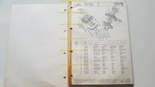 Moto Guzzi V35 -V50 1978 catalogo ricambi versioni Estero Export …