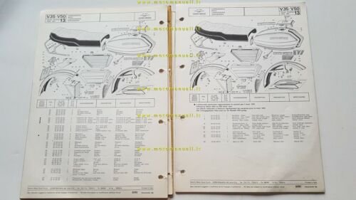 Moto Guzzi V35 -V50 1978 catalogo ricambi versioni Estero Export …