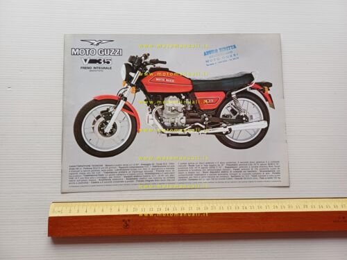 MOTO GUZZI V35 350 1977 depliant originale motorcycle brochure