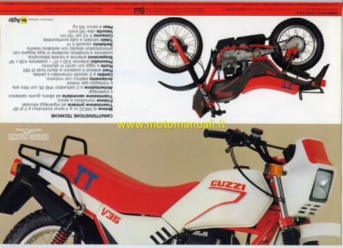 MOTO GUZZI V35 TT 1984 depliant originale motorcycle brochure