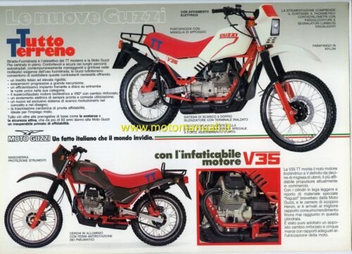 MOTO GUZZI V35 TT 1984 depliant originale motorcycle brochure