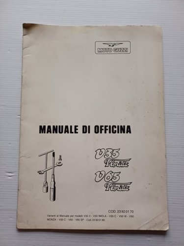 Moto Guzzi V35-V65 Florida 1985 Varianti Manuale Officina V35-50-65 originale