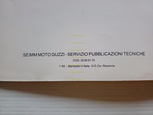 Moto Guzzi V35-V65 Florida 1985 Varianti Manuale Officina V35-50-65 originale