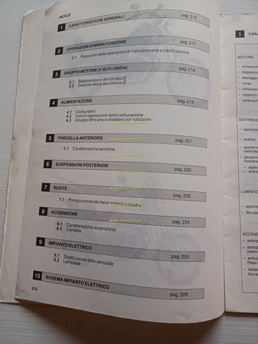 Moto Guzzi V35-V65 Florida 1985 Varianti Manuale Officina V35-50-65 originale