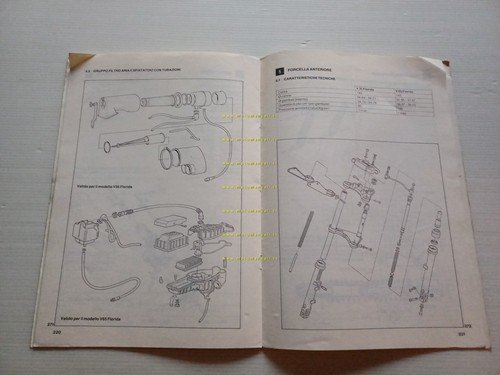 Moto Guzzi V35-V65 Florida 1985 Varianti Manuale Officina V35-50-65 originale