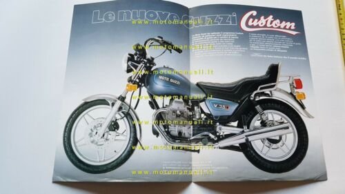 MOTO GUZZI V50 - V35 Custom 1984 depliant originale italiano …