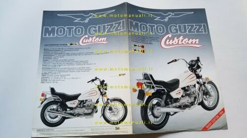 MOTO GUZZI V50 - V35 Custom 1984 depliant originale italiano …