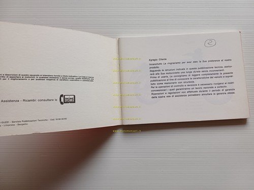 Moto Guzzi V50 III 1984 manuale uso manutenzione libretto italiano …