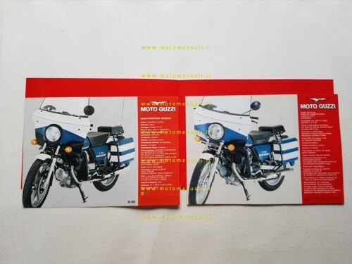 Moto Guzzi V50 Polizia modelli 1985-86 portfolio depliant originale italiano