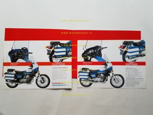 Moto Guzzi V50 Polizia modelli 1985-86 portfolio depliant originale italiano