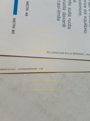 Moto Guzzi V50 Polizia modelli 1985-86 portfolio depliant originale italiano