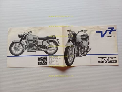 Moto Guzzi V7 700 1967 depliant originale italiano